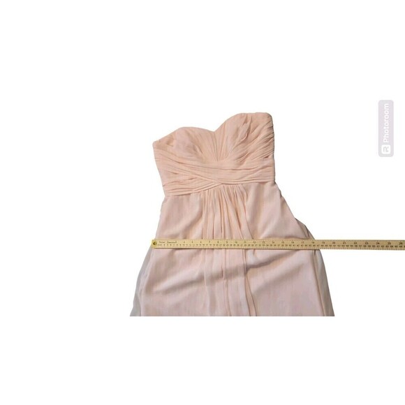 David's Bridal Strapless Petal Pink 4 Chiffon Whimsical Fairy F15555 - Picture 4 of 8